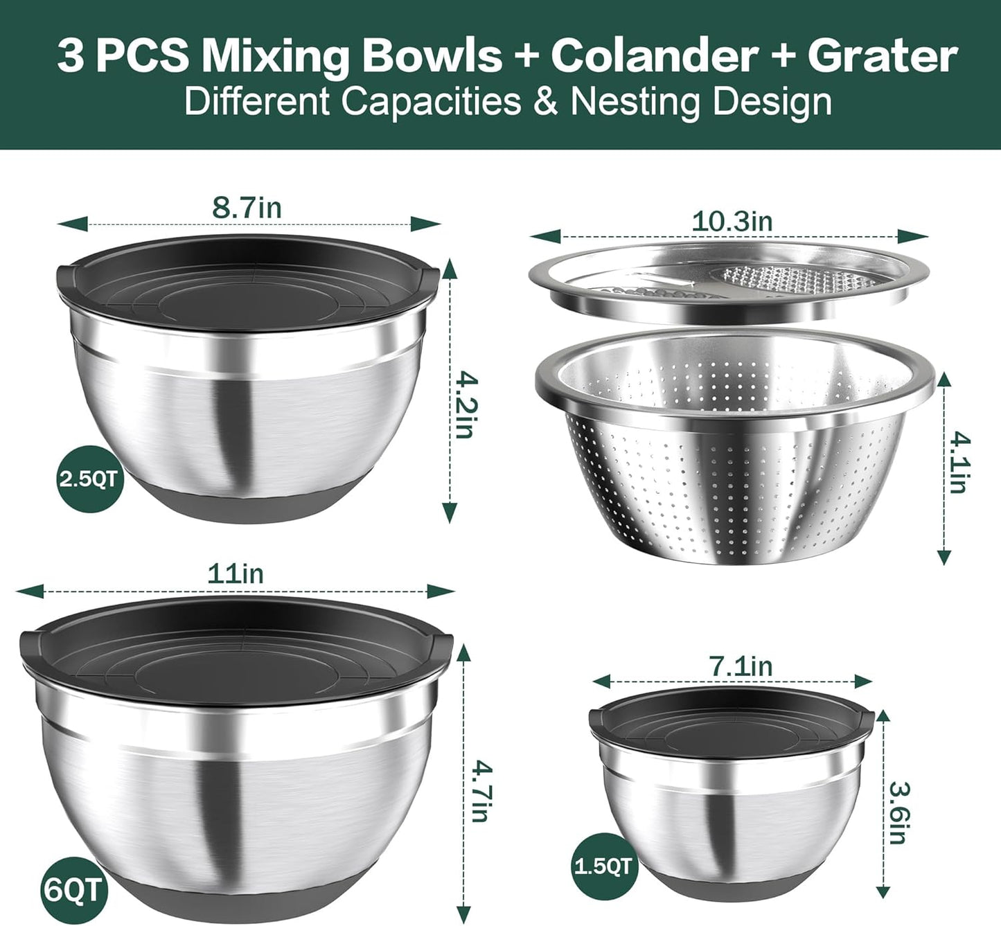 Stainless Steel Mixing Bowl Set