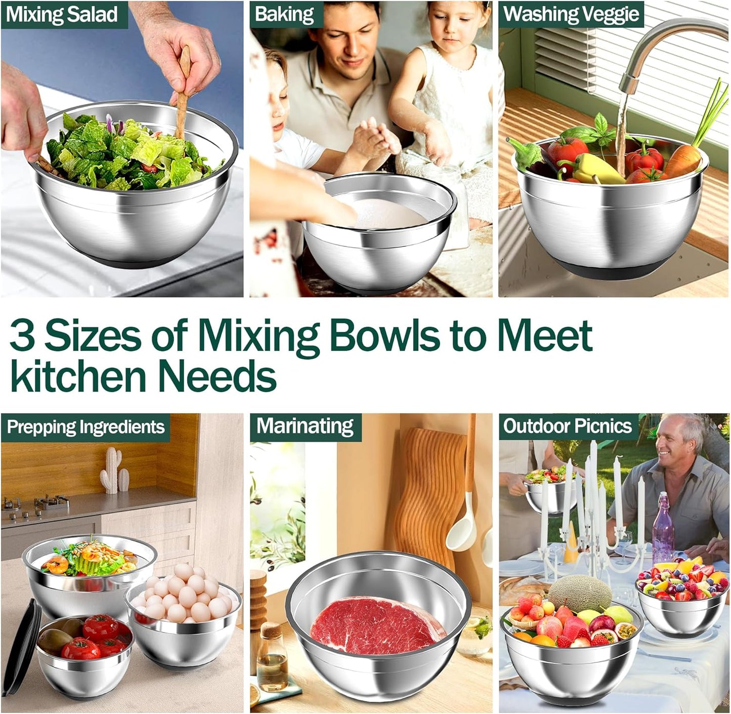 Stainless Steel Mixing Bowl Set